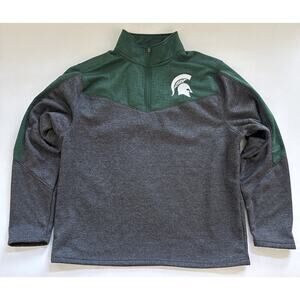 Colosseum Michigan State Spartans 1/4 Zip Pullover Men XL Embroidered